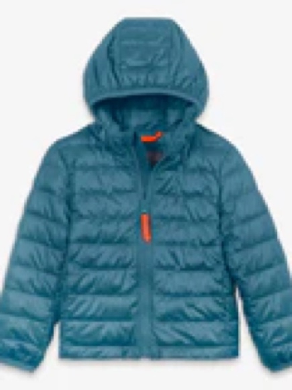Primary Kids Quilted Hooded Puffer Jacket - slate blue